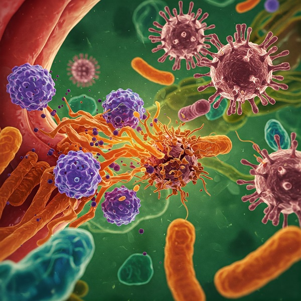 免疫細胞とウィルスと細菌